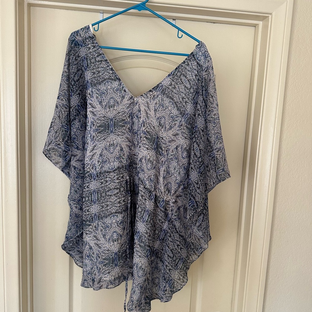 BCBGeneration Blue and White Patterned Dress